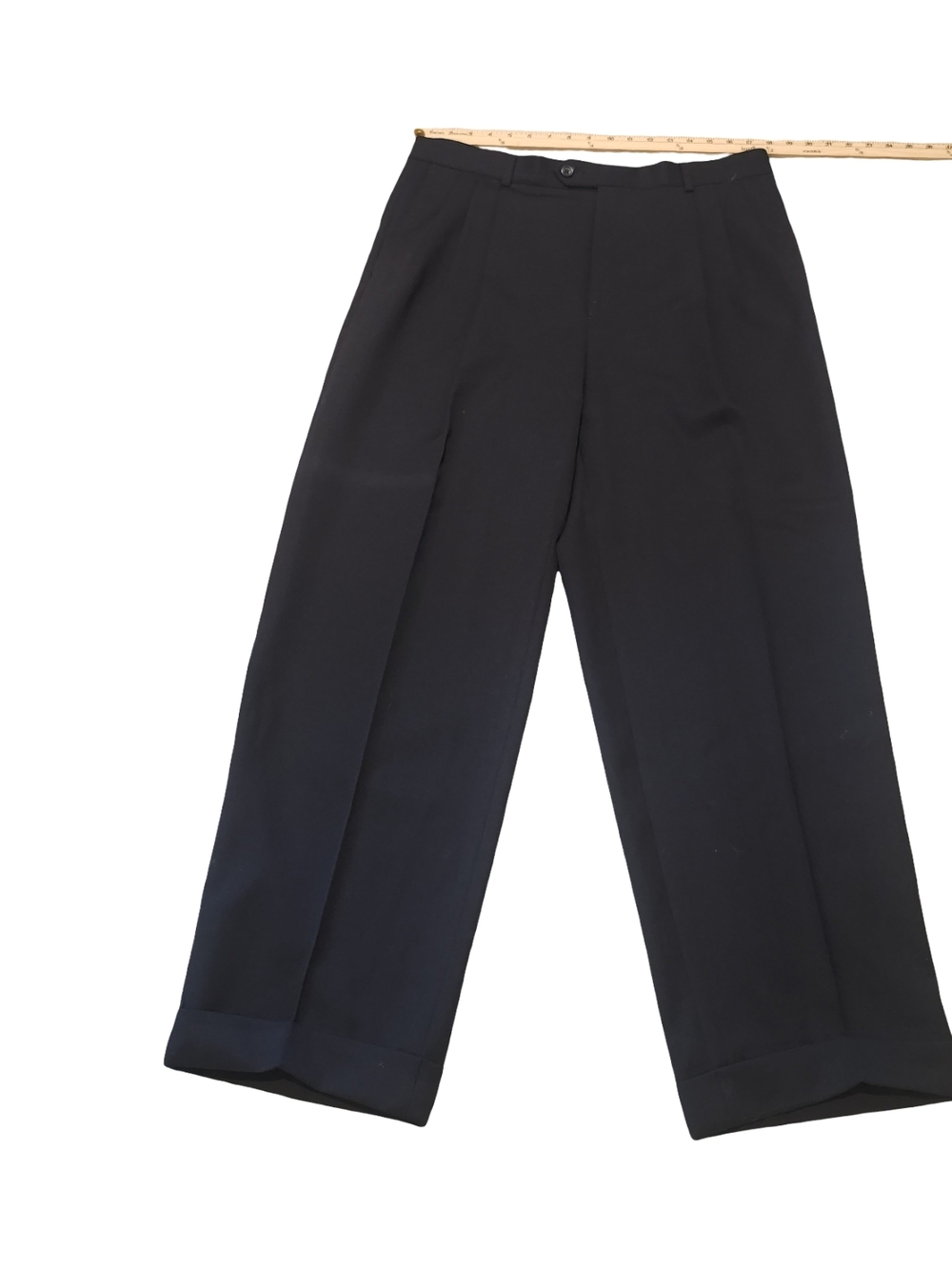 Pronto Uomo Men's Black Pleated Dress Pants